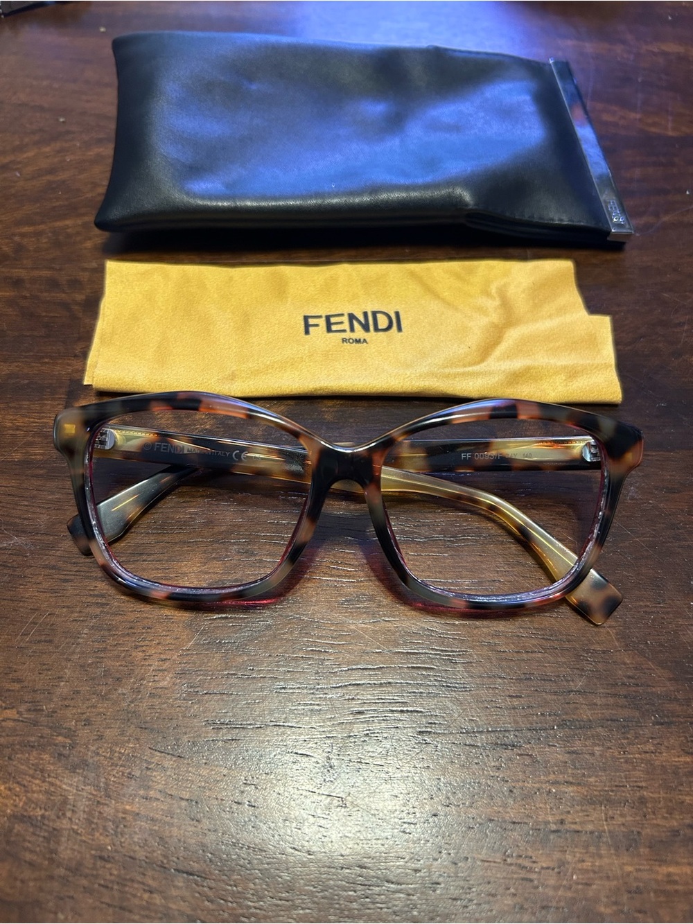 Authentic Fendi Tortoiseshell Glasses Frames